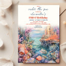 Search for sea creatures birthday invitations Summer