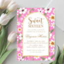Search for flowers sweet 16 invitations 16th birthday party