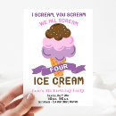 Search for the scream invitations Ice cream party