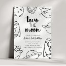 Search for moon birthday invitations Two