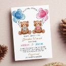 Search for brown gender reveal invitations Teddy bear