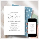 Search for blue christening invitations Minimal
