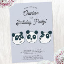 Search for panda bear birthday invitations Cartoon