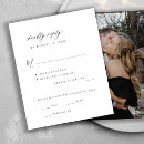 Search for photo rsvp cards Black and white