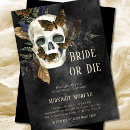 Search for skull bridal shower invitations Bride or die