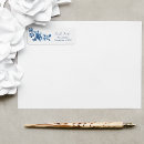 Search for blue roses return address labels Vintage floral