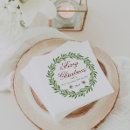 Search for christmas napkins Wreath