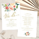 Search for floral wedding programs Order of service
