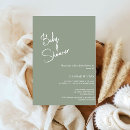 Search for sage green baby shower invitations Handwritten