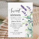 Search for lavender sweet 16 invitations Watercolor