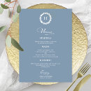 Search for dusty blue wedding menus Reception