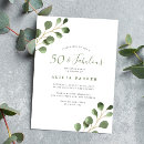 Search for sage green birthday invitations Fifty