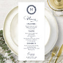Search for navy blue wedding menus Dinner