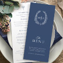 Search for monogram wedding menus Navy blue
