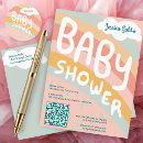 Search for qr code baby shower invitations Modern