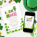 Search for st patricks 1st birthday invitations Leprechaun