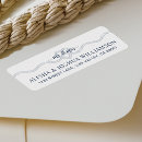 Search for nautical rope return address labels Navy and white