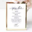 Search for open bar reception party drink menus Calligraphy