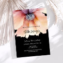 Search for modern floral 70th birthday invitations Black