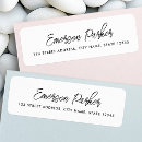 Search for pale pink return address labels White