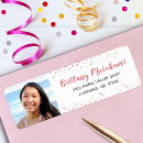 Search for rose gold glitter return address labels Graduate