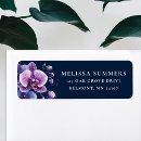 Search for purple orchid return address labels Elegant