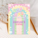 Search for groovy one birthday invitations Flower power