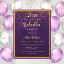 Search for purple confetti invitations Graduate