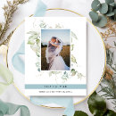 Search for monogrammed photo cards Dusty blue