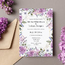 Search for purple watercolor floral wedding invitations Chic