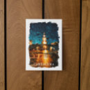 Search for night view postcards Watercolor