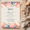 Search for seashell bridal shower invitations Beach
