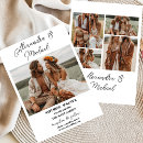 Search for 3 photo wedding invitations Black white