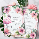 Search for flamingo hens party invitations Watercolor