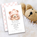 Search for pink teddy bear invitations We can bearly wait