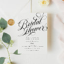 Search for modern elegant bridal shower invitations Black and white