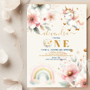 Search for watercolor unicorn invitations Pink gold