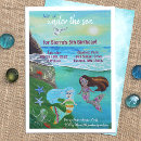 Search for pink and blue mermaid invitations For her