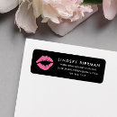 Search for lipstick kiss return address labels Cute