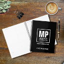 Search for 2 initials office supplies Black and white
