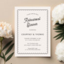 Search for simple dinner invitations Black and white