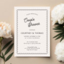 Search for couples shower invitations Black and white