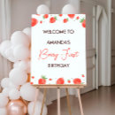 Search for berry first birthday party signs Girl 1st birthday
