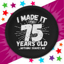 Search for 75th birthday paper plates Funny