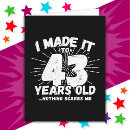 Search for 43 years old birthday cards 43rd