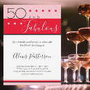 Search for 50 and fabulous invitations Red