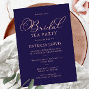 Search for rose gold and navy invitations Simple