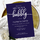 Search for navy blue bridal brunch invitations Simple