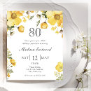 Search for 80th birthday invitations botanical