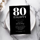 Search for elegant 80th birthday invitations Modern